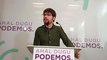 Rueda de prensa del secretario general de Podemos Euskadi, Lander Martínez