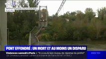 Pont effondré: un mort et au moins un disparu