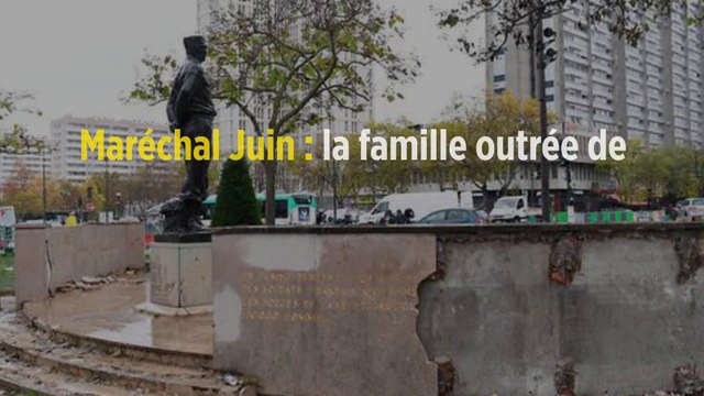 Maréchal Juin : la famille outrée de voir sa statue saccagée par les casseurs