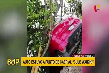 Bajada Balta: dos autos casi caen a club Waikiki en los últimos tres meses
