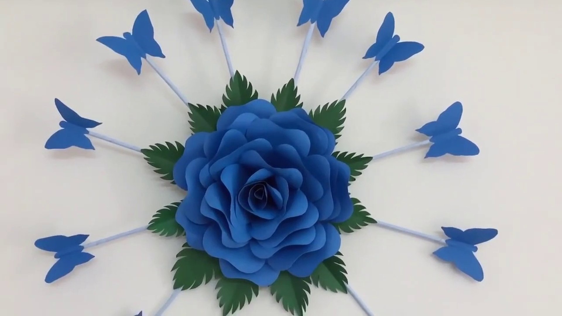 PAPER FLOWER WALL HANGING _ PAPER ROSE FLOWER CRAFT_ PAPER ROSE WALL CRAFT  - video Dailymotion