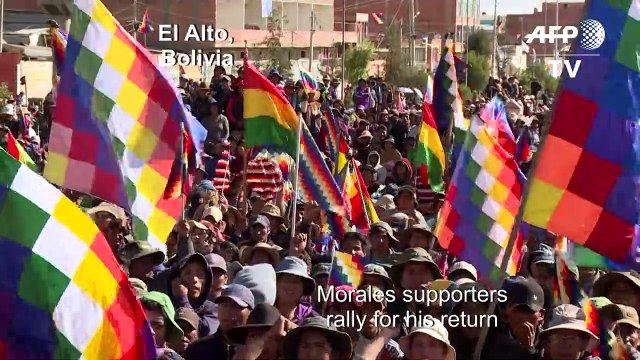 Morales backers from indigenous community protest against Bolivia's interim president