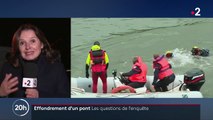 Effondrement d'un pont : les recherches se poursuivent