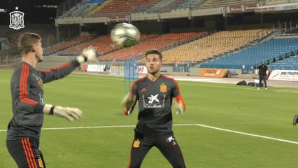 Entrenamiento de la Selección española Sub-21 en Israel