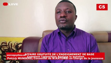 LA GRATUITÉ EST EN TRAIN DE TUER L'ENSEIGNEMENT DE LA RDC, KATUMBI VA S'ENGAGER ...