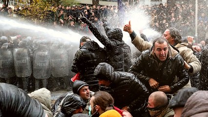Tear gas, water cannon used to disperse peaceful rally in Georgia