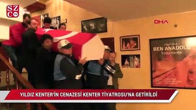 Yıldız Kenter'in cenazesi Kenter Tiyatrosu'na getirildi