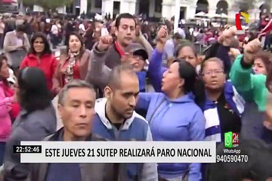 Sutep ratifica paro nacional para este jueves: Queremos un sueldo digno