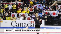 2019.10.27 - NHK NewsLine - Hanyu wins Skate Canada and Trusova makes history (NHK World TV)