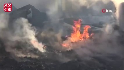 Bolu’da bir köyde 4 ev, 6 samanlık, 1 ahır yandı