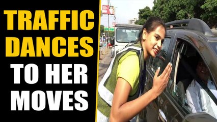Indore Girl's unique way of managing traffic: watch  | OneIndia News
