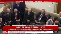 Cumhurbaşkanı Erdoğan Meclis'te MHP lideri Bahçeli ile bir araya geldi