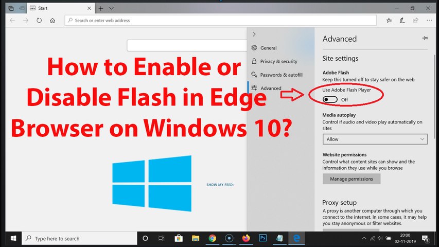 How to Enable or Disable Flash in Edge Browser on Windows 10? - video  Dailymotion