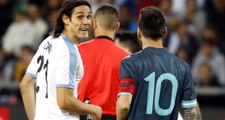 Messi ve Cavani hazırlık maçında birbirine girdi: Kavga etmeye var mısın?
