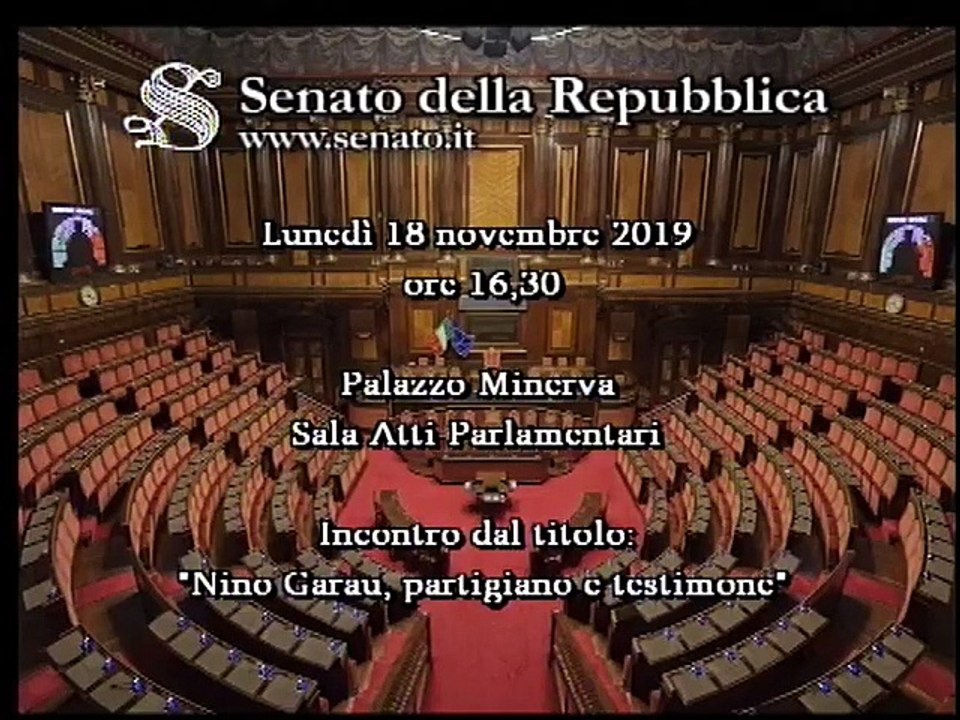 Roma - Nino Garau, partigiano e testimone (18.11.19)