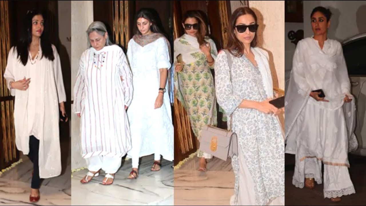 Aishwarya Rai,Kareena Kapoor, and Others Arrive @ManishMalhotra Fathers ANTIM YATRA