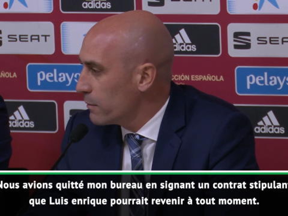 FOOTBALL : International : Espagne - Luis Rubiales : "La porte a toujours été ouverte pour un retour de Luis Enrique''