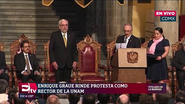 Enrique Graue rinde protesta como rector de la UNAM