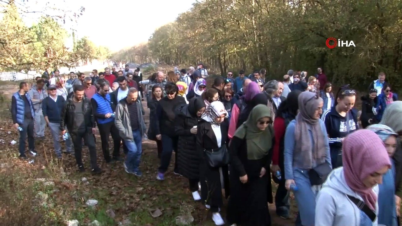 600 öğretmen doğa yürüyüşü yaptı