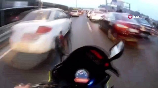 İstanbul’da trafikte terör estiren motosikletli maganda yakalandı