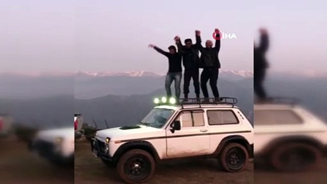 “Bu dağlara ne biz ne de Lada dayanamaz” dediler, jip üstünde tulum eşliğinde horon oynadılar