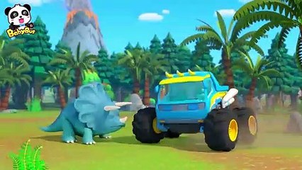 Los Autos de Monstruo VS Los Dinosaurios | Canción Infantil | BabyBus Español