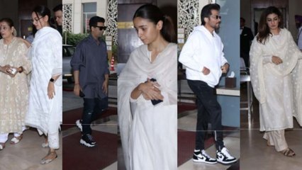 Manish Malhotra’s Father’s Prayer Meet: Alia Bhatt, Karan Johar, Kriti Sanon And Others