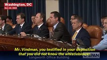 Vindman Insists He Be Called Lieutenant Colonel During Trump Impeachment Hearing