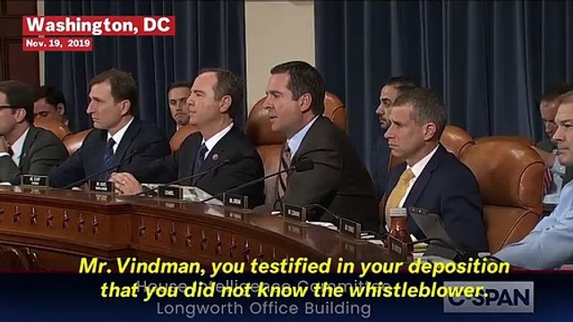 Vindman Insists He Be Called Lieutenant Colonel During Trump Impeachment Hearing