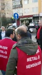 Valfsan işçileri ile bağlı bulundukları sendikanın temsilcileri arasında tartışma yaşandı