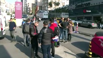 İstanbul'da motosikletli gencin ölümü kamerada