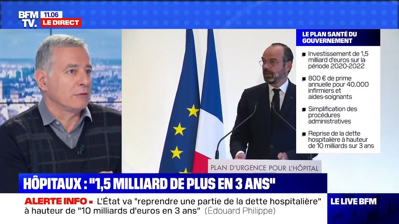 Pour le porte-parole de l'association des médecins urgentistes, les mesures du plan d'urgence pour l'hôpital sont "insuffisantes"