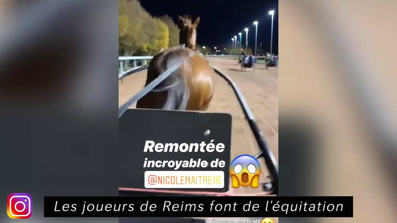 Les joueurs de Reims font de l'équitation