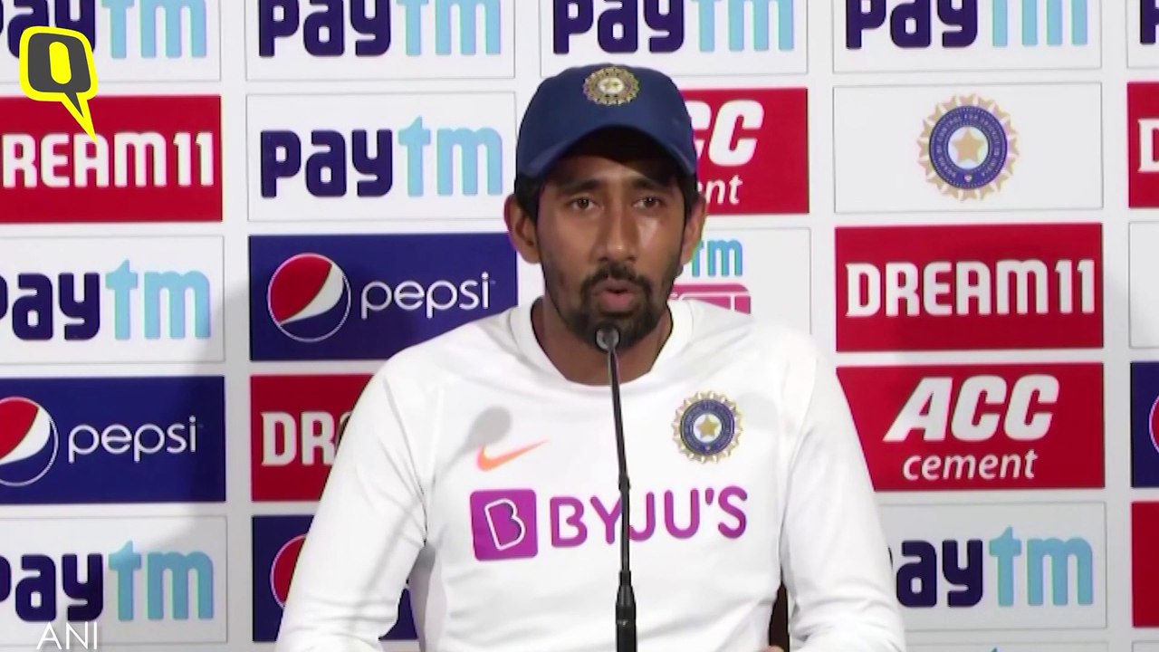 Indian cricketer Wriddhiman Saha Addresses Media