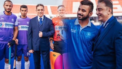 Kamal haasan meets Indian hockey team