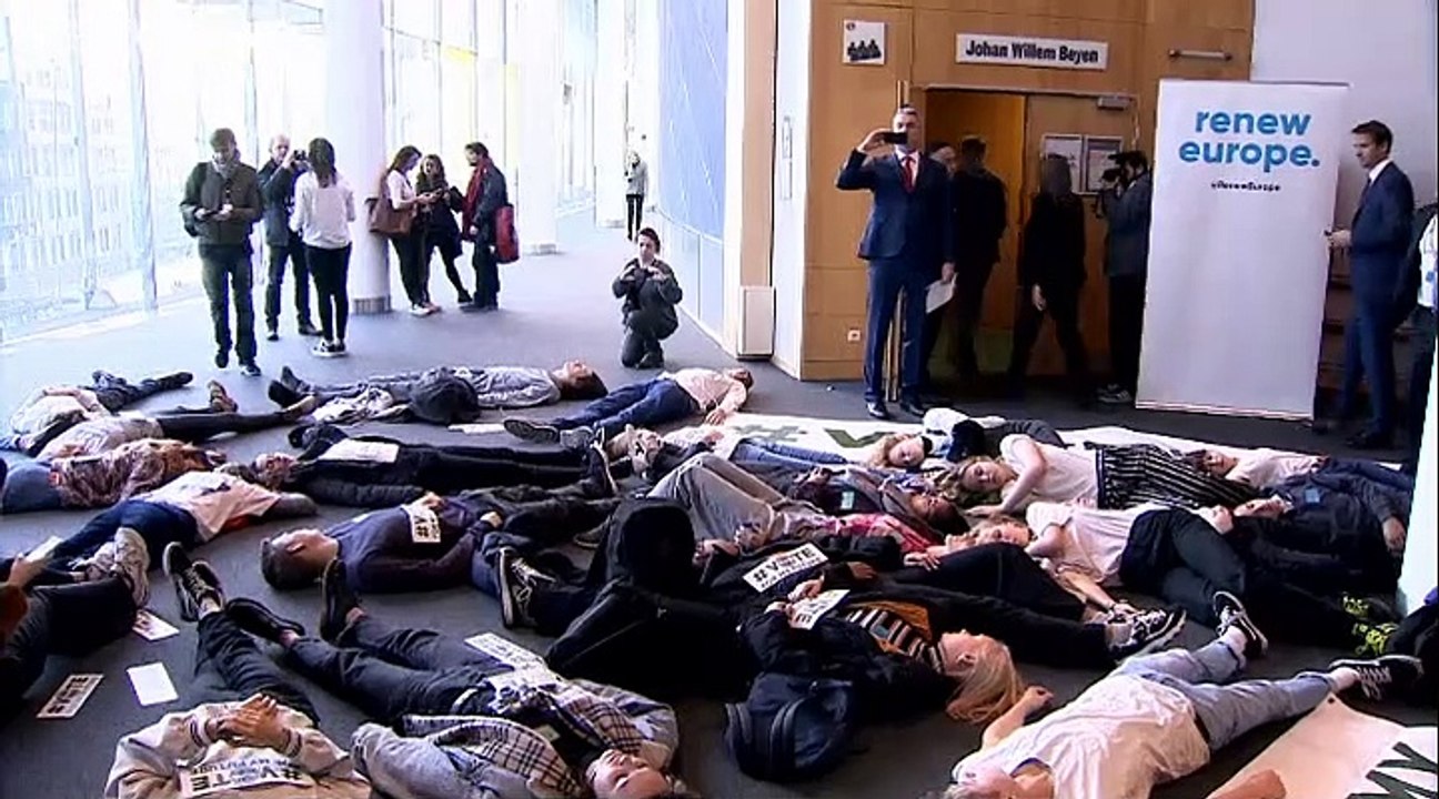 Umweltprotest im Europäischen Parlament