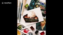 Russian artist makes delicious realistic watercolour paintings of desserts