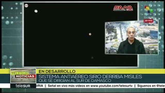 Defensa antiaérea siria derriba misiles contra Damasco