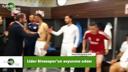 Lider Sivasspor'un soyunma odası.