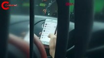 Otobüs şoförü direksiyon başında telefondan video izledi