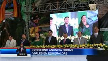 Gobierno anuncia obras viales en Esmeraldas
