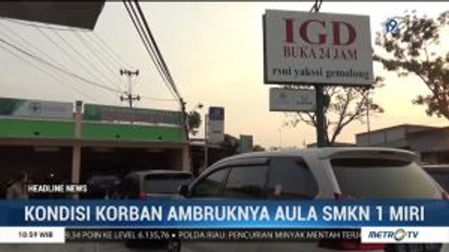 7 Siswa Korban Ambruknya Aula SMKN 1 Miri Alami Patah Tulang