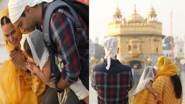 Neha Dhupia & Angad Bedi seek blessings from Golden Temple with daughter Mehr | FilmiBeat