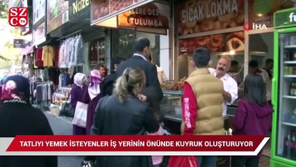 Bu tatlı için sıraya giriyorlar