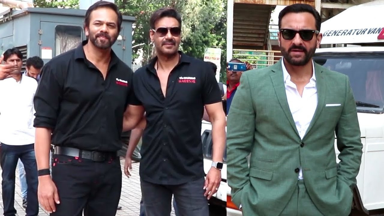 Ajay Devgn Saif Ali Khan Rohit Shetty SPOTTED At Tanhaji- The Unsung Warrior Official Trailer Launch