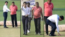 India vs Bangladesh, 2nd Test : Sourav Ganguly Inspects Eden Pitch Ahead Of Day/Night Test