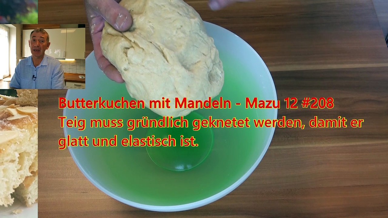 Mazu 12 Butterkuchen mit Mandeln  Hefekuchen