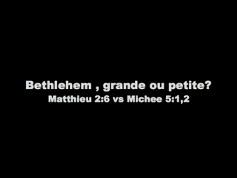 Contradictons dans la bible - 4