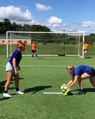 Penalty les yeux bandés