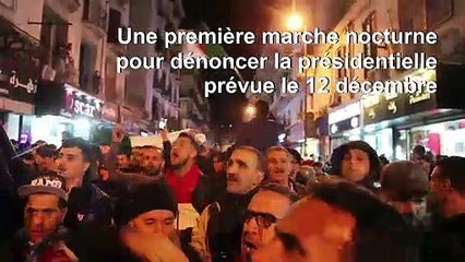 A Alger, 1ère manifestation nocturne contre la présidentielle du 12 décembre